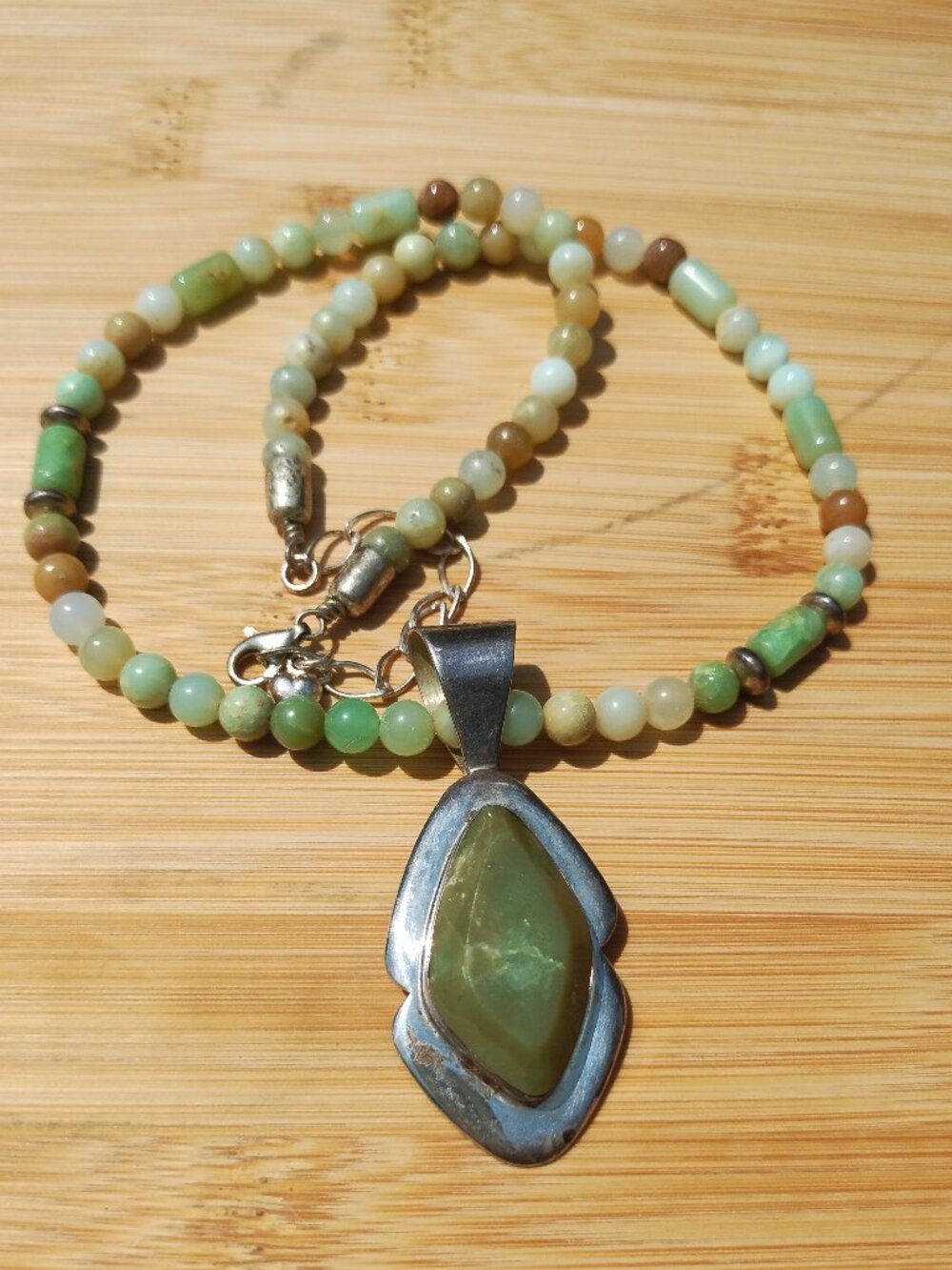 Jay King DTR. Jade? necklace and pendant set 925 Sterling Silver, beautiful